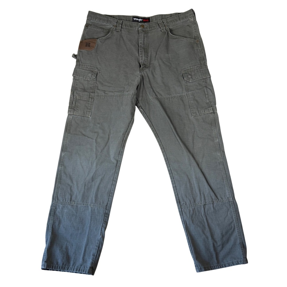 Wrangler Riggs Workwear Mens 40x34 Ripstop Ranger Cargo Pants Olive 3W060LD